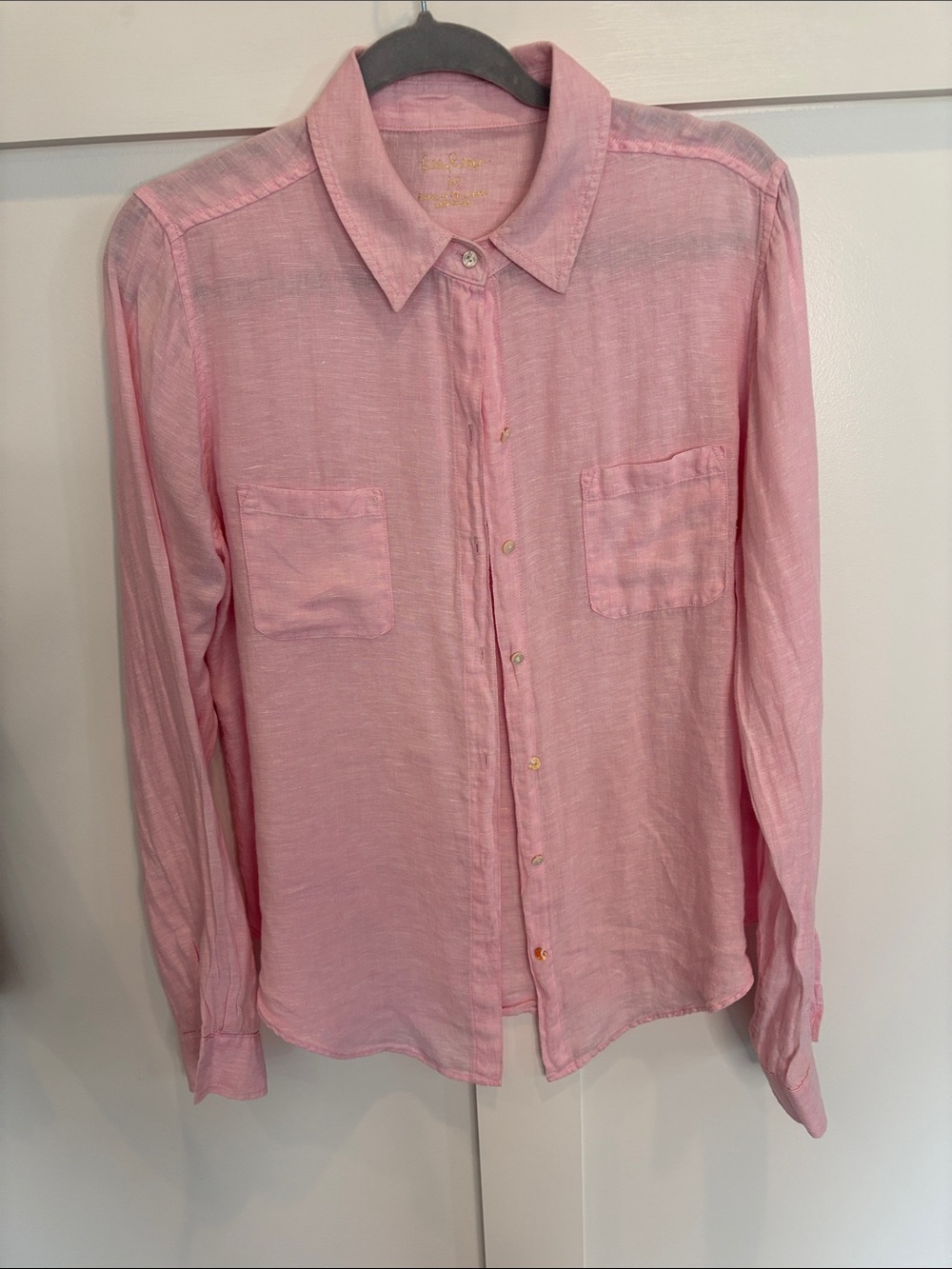 Lilly Pulitzer Pink Long-Sleeve Casual Button-Down Shirt